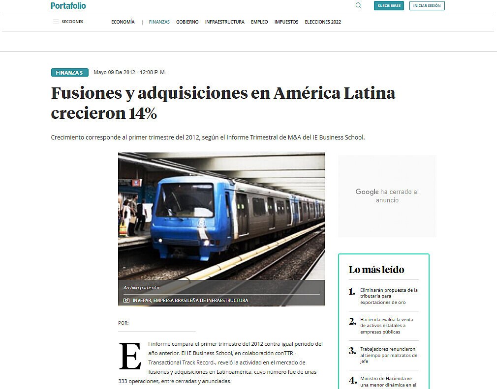 Fusiones y adquisiciones en Amrica Latina crecieron 14%